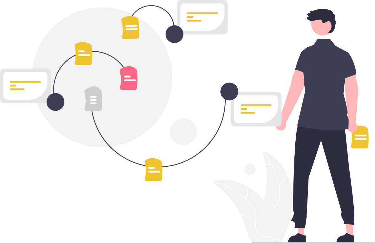 Illustration of mapping out a plan